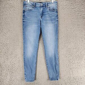 Gap Jeans Womens 31 Tall Blue Stretch Mid Rise Universal Legging Jegging *GUC*